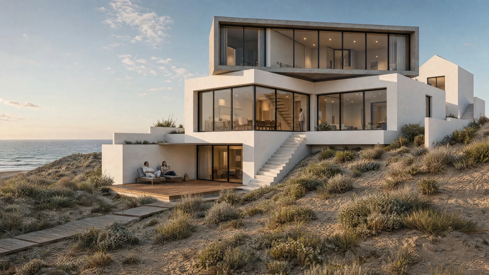 A private house at Henties Bay, set into the dune